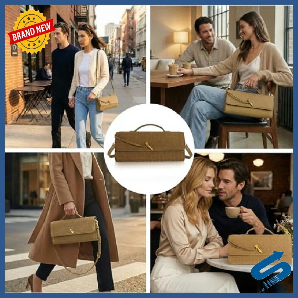 Suede Woven Evening Clutch with Detachable Strap - Formal Crossbody Bag - Picture 3 of 8
